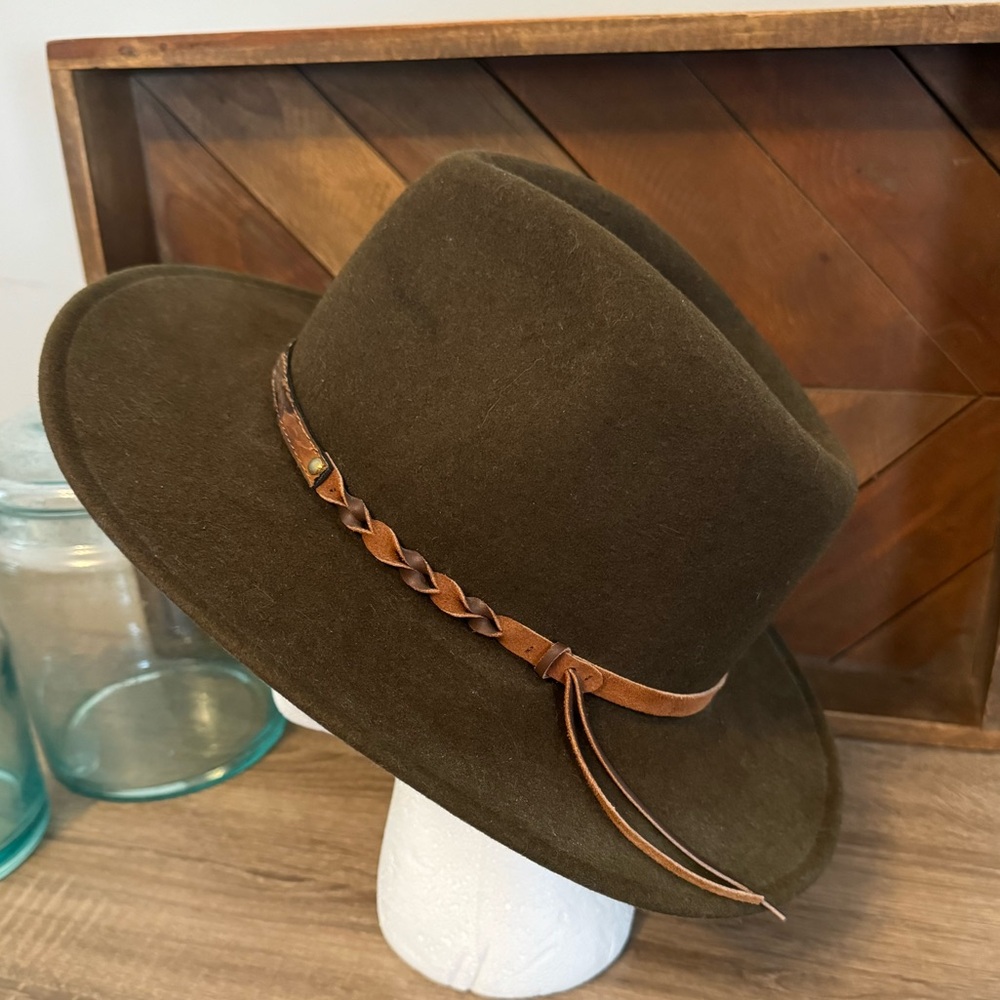 Vintage Golden Gate Hat Company Western Cowboy Hat Wool Hat Dark Olive Green